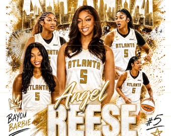 Ángel Reese, baloncesto de Atlanta, oro PNG