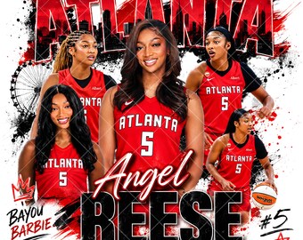 Angel Reese Atlanta Basketball PNG