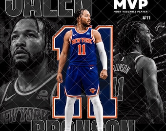 Jalen Brunson PNG Print Design - Number 11 Collage Graphic - Digital Download