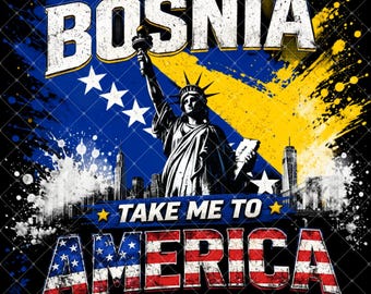 Bosnia World Cup 2026 PNG Design, I Am From Bosnia (Digital File)