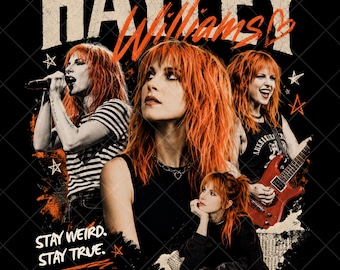 Fan art de Hayley Williams, cantante de rock alternativo, diseño gráfico (descarga digital)
