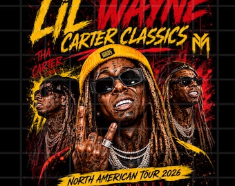 Camiseta de la gira Lil Wayne Carter Classics Tour 2026, camiseta de rap de Young Money (descarga digital)