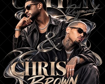 Usher Chris Brown Leyendas del R&B PNG, Diseño de camiseta musical Descarga digital