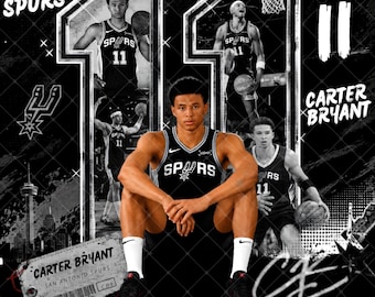 Carter Bryant PNG | Vintage San Antonio Basketball Graphic (Digital Download)