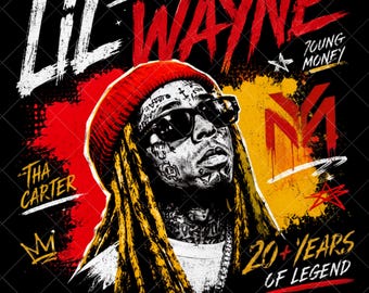 Camiseta gráfica del 20.º aniversario de Lil Wayne Tha Carter Legacy (descarga digital)