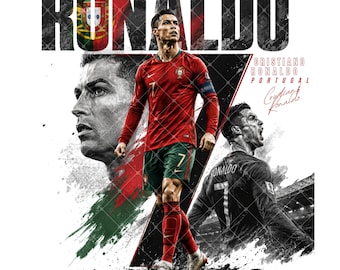 The Last World Cup Ronaldo Transparent Background | sublimation Design | Ronaldo Printable Art (Digital Download)