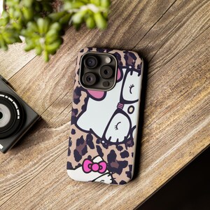 Hello Kitty Leopard Muster Handyhülle | Niedliche Katzen Muster iPhone Hülle Bild 18