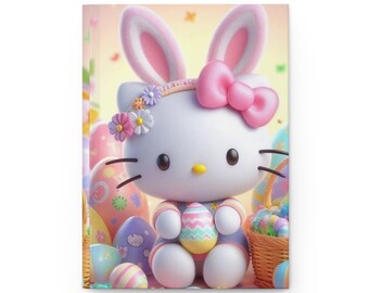 Diario Hello Kitty coniglietto pasquale / Quaderno con copertina rigida