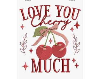 Love You Cherry Much Poster | Matte Vertical Cherry Art Print