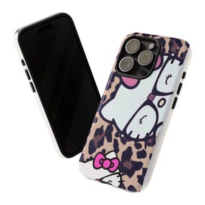 Hello Kitty Leopard Muster Handyhülle | Niedliche Katzen Muster iPhone Hülle Bild 14