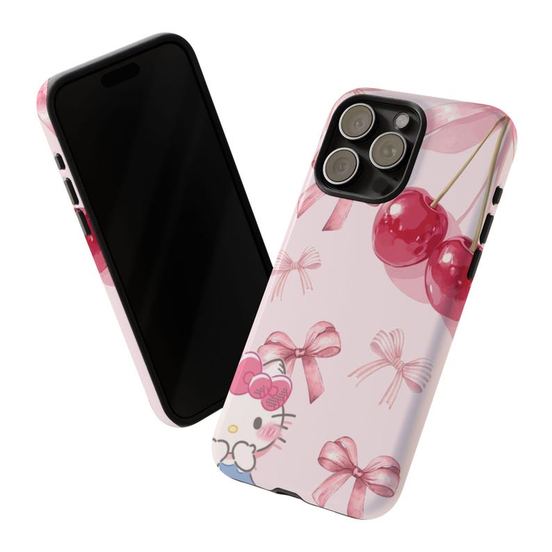 Kawaii Kirsch Schleife Hello Kitty Handyhülle | Robuste Hülle Bild 20