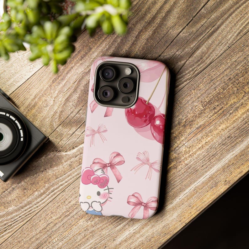 Kawaii Kirsch Schleife Hello Kitty Handyhülle | Robuste Hülle Bild 18