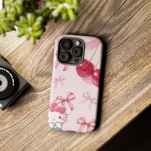 Kawaii Kirsch Schleife Hello Kitty Handyhülle | Robuste Hülle Bild 15