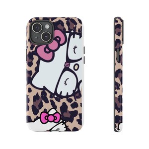 Hello Kitty Leopard Muster Handyhülle | Niedliche Katzen Muster iPhone Hülle Bild 7