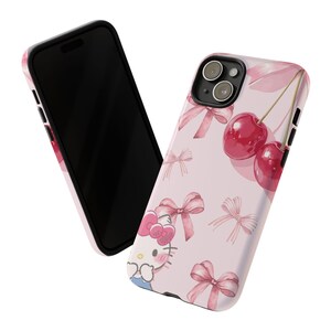 Kawaii Kirsch Schleife Hello Kitty Handyhülle | Robuste Hülle Bild 8