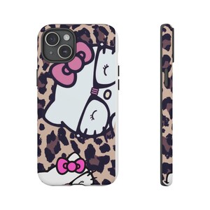 Hello Kitty Leopard Muster Handyhülle | Niedliche Katzen Muster iPhone Hülle Bild 10