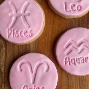 Zodiac Cookie Stamps | Star sign Cookie Cutters| Aries,Taurus,Leo,Scorpio,Aquarius, Cancer,Pisces,Capricorn Libra,Sagittarius,Gemini,Virgo