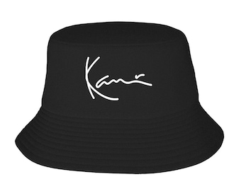 Karl Kani Signatures Printed Logo Cap Double-Layer Bucket Hat (Made in USA)