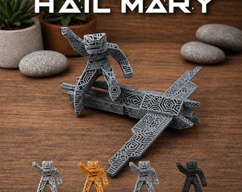 Proyecto Ave María Gracia y Barco - Exhibidor impreso en 3D, decoración de escritorio de ciencia ficción, modelo PLA