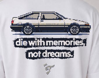 AE86 T-Shirt Japanese JDM Car Shirt Graphic Tee, Hachiroku Anime, Drift Motorsport Streetwear, Car Guy Gift, Automotive Fashion, Pixel Art.