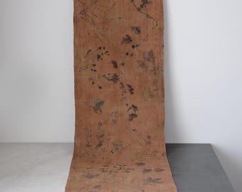 22 Hand-Dyed Botanical Cotton Fabric – Plant Dyed Textiles for Gong Fu Cha & Soulful Living 22 Terracotta Wild Vine