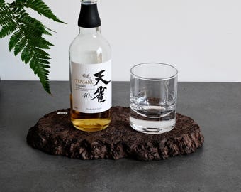 Handcrafted Iron Oak Wood Tea Tray & Serving Platter – Gong Fu Cha Bowl | Multiple Sizes