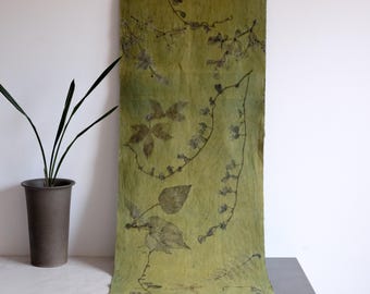 705 Hand-Dyed Botanical Cotton Fabric – Plant Dyed Textiles for Gong Fu Cha 705 Trailing Vine