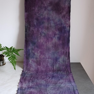 Hand-Dyed Botanical Cotton Fabric – Plant Dyed Textiles for Gong Fu Cha, Amethyst Veil 284