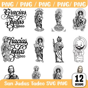 San Judas Tadeo, SVG, PNG Bundle, Silhouette Vector, Clipart
