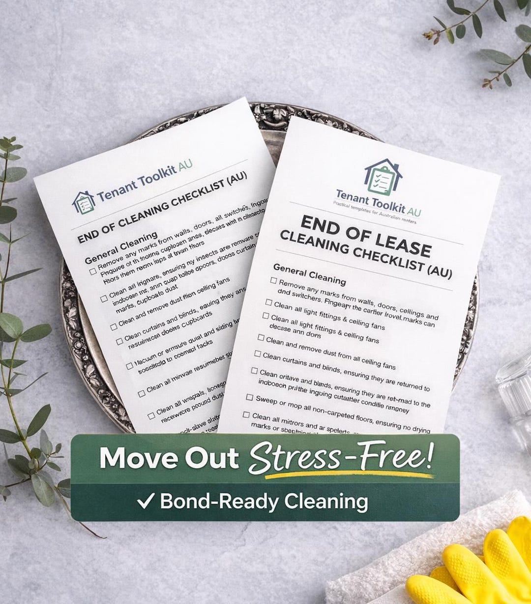 End of Lease Cleaning Checklist AU - Etsy