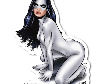 Night Ghost Comic Vinyl Stickers, Superhero Matte Decal, Indie Comic Merch Pack