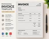 UK Invoice | Canva Editable, Printable Invoice Form, Small Business Billing Template | Instant Download