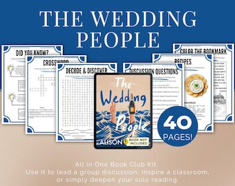 The Wedding People par Alison Espach Guide de discussion pour le club de lecture - Jeux et activités pour le club de lecture Kit club de lecture Activité Guide pour groupe de lecture