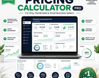 Planilha de cálculo de preços, Calculadora de preços de produtos, Ferramenta de precificação para pequenas empresas, Calculadora de lucro, Modelo de lista de preços