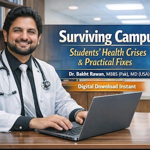 Surviving Campus Ebook: Student Health Crises, Stress, Sleep, Nutrition (Physician-Reviewed)