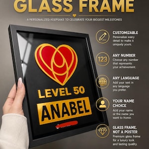 Level 50 - 0 Multi-Language Award – Live Creator Heart Emblem Plaque