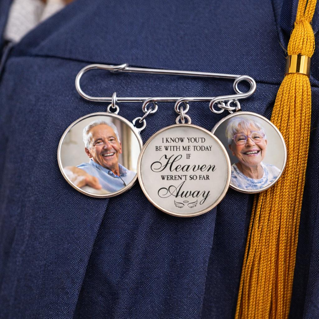 Personalized Graduation Memorial Pin With Photo Charms, Custom in ...