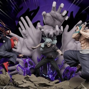 Yuji Todo Vs Mahito STL File Triple Clash Diorama