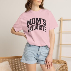 Comfort Colors Unisex Moms Favorite Shirt, Funny Mothers Day Shirt, Favorite Daughter Son Tee, Retro Graphic Tee Gift