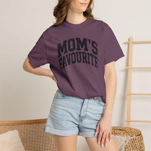 Comfort Colors Unisex Moms Favorite Shirt, Funny Mothers Day Shirt, Favorite Daughter Son Tee, Retro Graphic Tee Gift