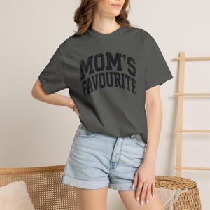 Comfort Colors Unisex Moms Favorite Shirt, Funny Mothers Day Shirt, Favorite Daughter Son Tee, Retro Graphic Tee Gift
