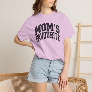 Comfort Colors Unisex Moms Favorite Shirt, Funny Mothers Day Shirt, Favorite Daughter Son Tee, Retro Graphic Tee Gift