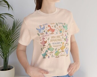 Motivational Goose T-Shirt, Positive Affirmations, Teacher Classroom Tee