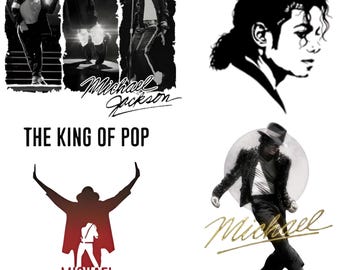 16 King of Pop Png Bundle, Michael Jackson Inspired Png,80s Music