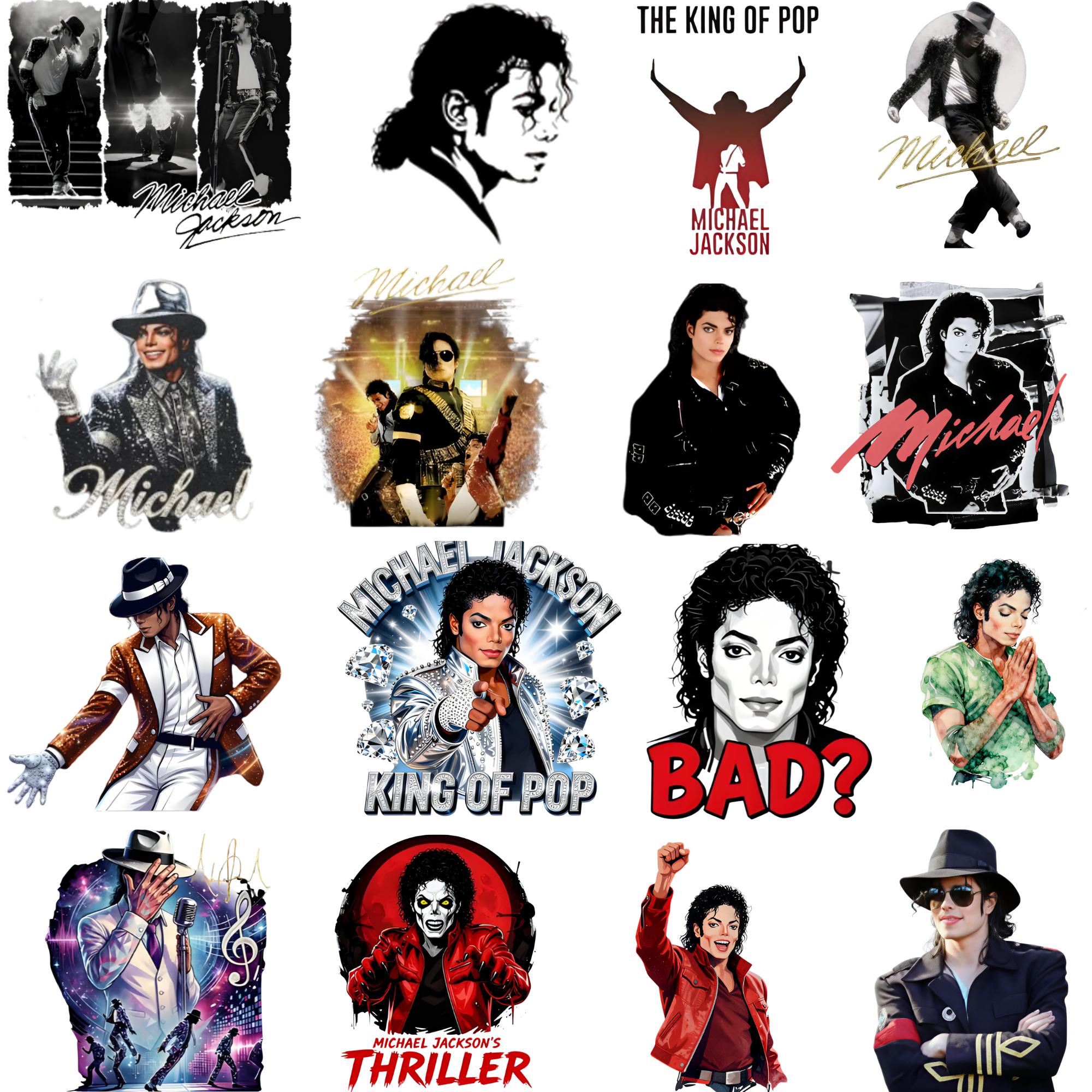 16 King of Pop Png Bundle, Michael Jackson Inspired Png,80s Music
