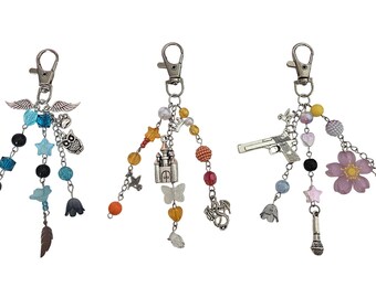 Final Fantasy Female Characters Inspired Keychains – Handmade Stainless Steel Jewelry