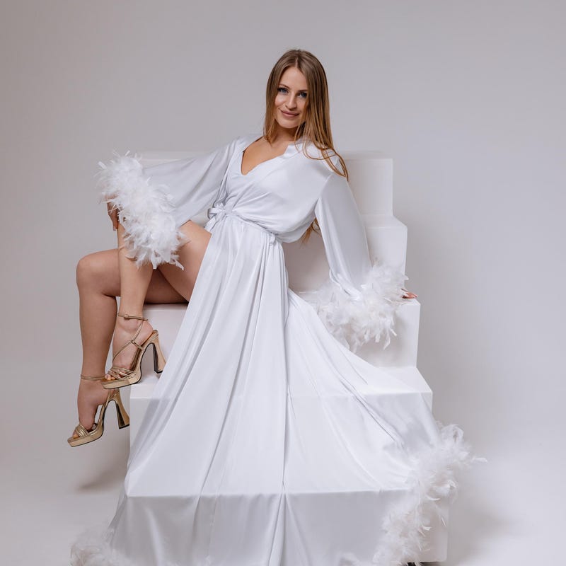 Dramatic Feather Robe Feather Robe - Etsy