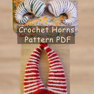 Crochet Horns Pattern PDF – Devil Horns & Ram Horns Tutorial – Fantasy Cosplay Horns – Amigurumi Horns Pattern – DIY Crochet PDF