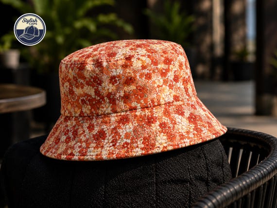 Women Floral Bucket Hat | Cotton Blend Fabric | Casual Everyday Wear | Wide Brim Sun Shade | Summer Beach Accessory | Reversible Style Cap