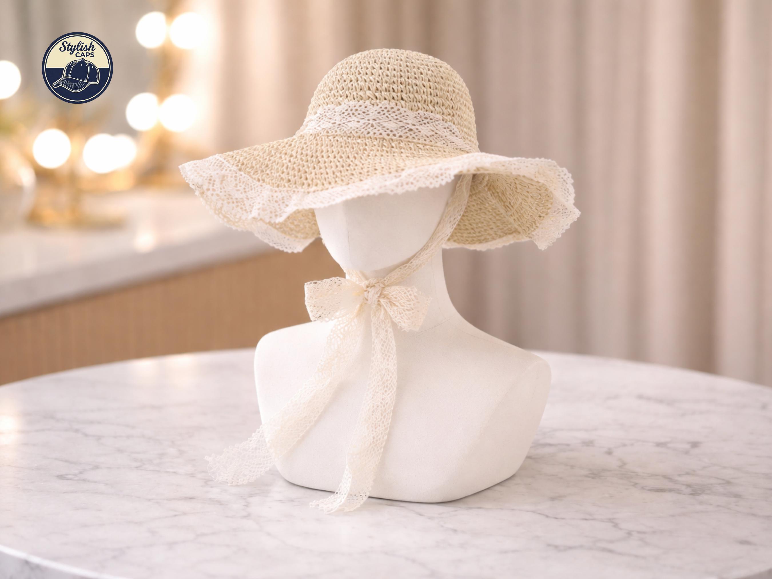 Straw Hat With Ribbon Strap - Etsy
